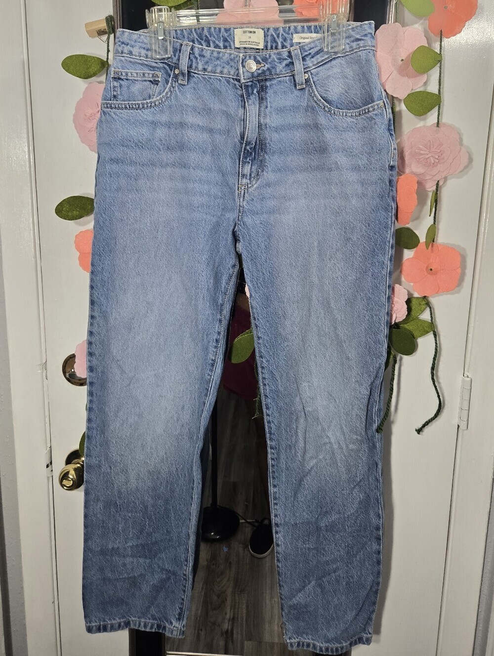 Cotton On Original Straight Jeans Sz 28 Mid Rise